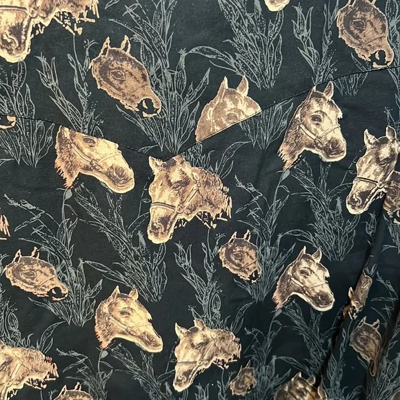 NWT Moda Tech Western/Rodeo Horse button up shirt - Picture 5 of 7